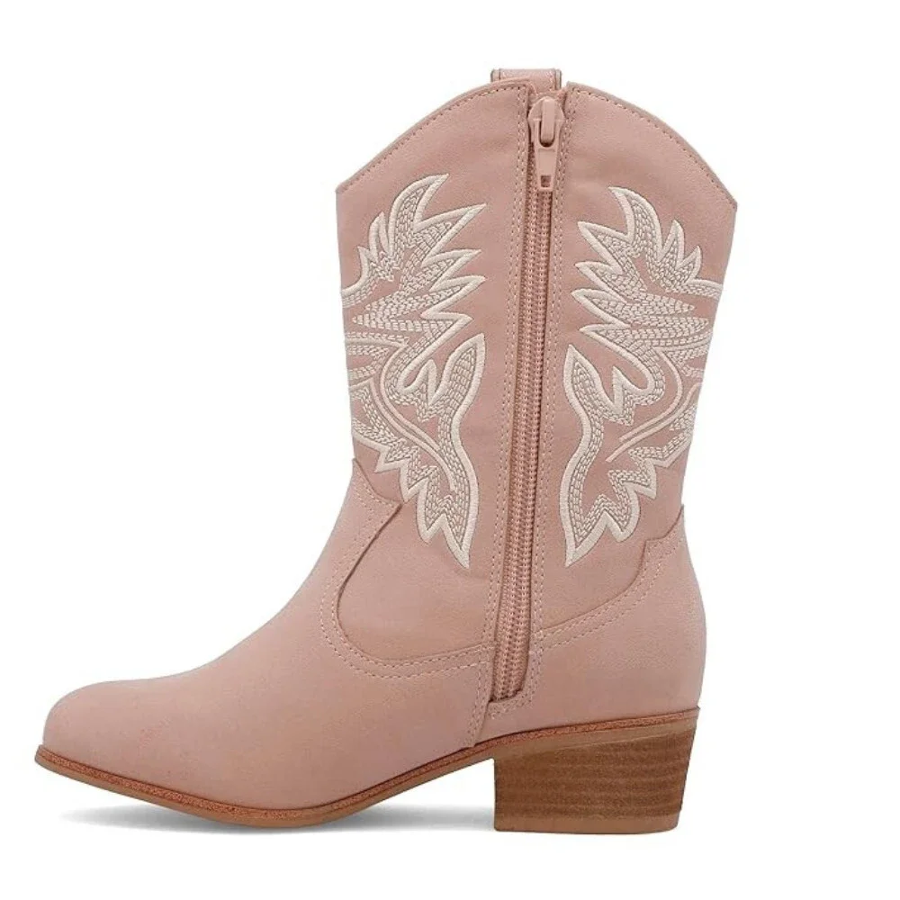 Mia Bloome TGK595A-685 Boot Girls 13 Blush Leather Cowboy Western Boot ZOGG3095